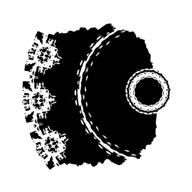 Fırça darbeleriyle tek renkli arkaplanın vektör illüstrasyonu.