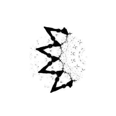  Soyut doku, siyah beyaz arkaplan. vektör illüstrasyonu   