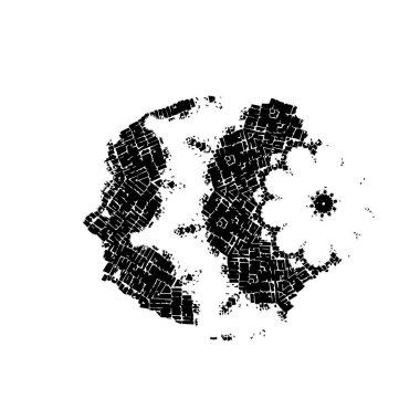  Soyut doku, siyah beyaz arkaplan. vektör illüstrasyonu   