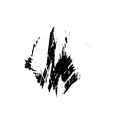 Beyaz arkaplanda soyut grunge siyah mürekkep lekesi