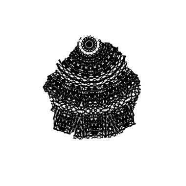 Yuvarlak kabile süsü, vektör illüstrasyon tasarımı