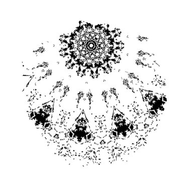 Yuvarlak kabile süsü, vektör illüstrasyon tasarımı