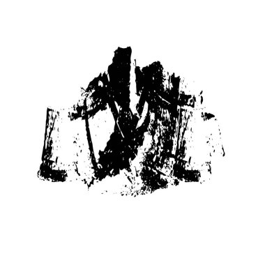 brush stroke, black and white creative element