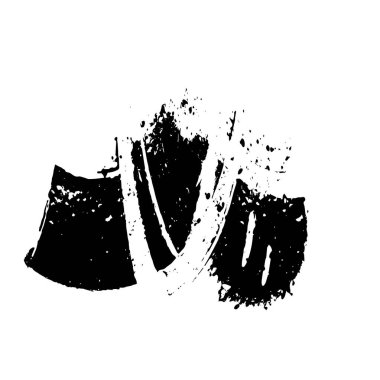 brush stroke, black and white creative element