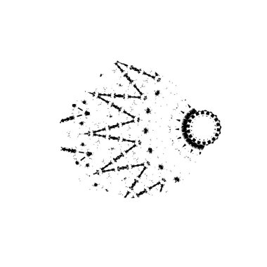 brush stroke, black and white creative element