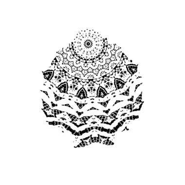 brush stroke, black and white creative element