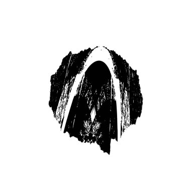 brush stroke, black and white creative element
