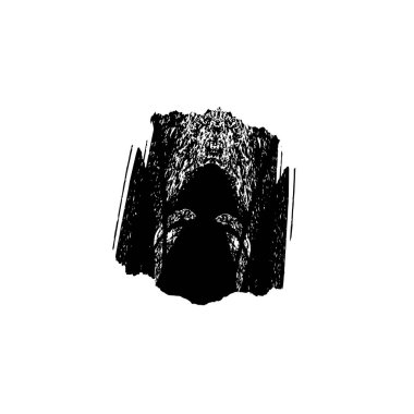 creative element, black brush stroke on white background 