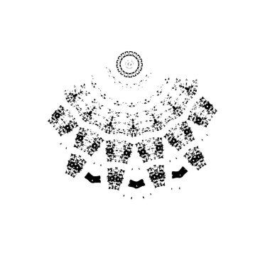 creative element, black brush stroke on white background 