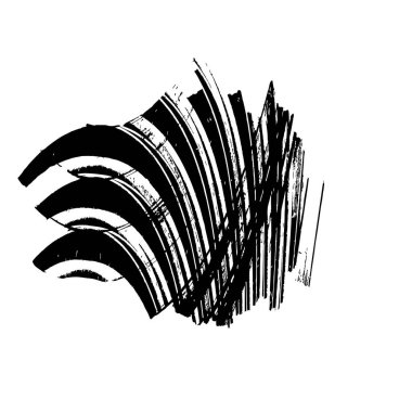 creative element, black brush stroke on white background 