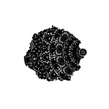 creative element, black brush stroke on white background 
