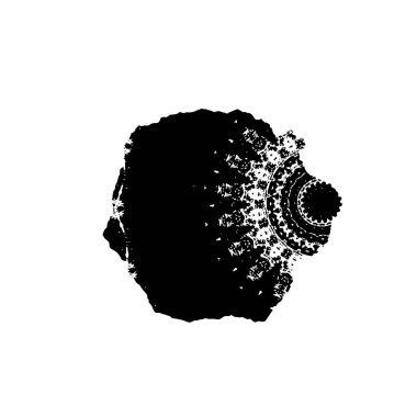 creative black brush stroke on white background 