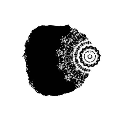 creative black brush stroke on white background 