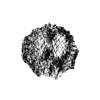 beyaz arkaplanda izole edilmiş siyah fırça darbesinin grunge dokusu 