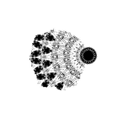 Beyaz arka planda siyah fırça darbesi 