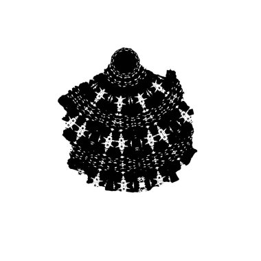 Beyaz arka planda siyah fırça darbesi 