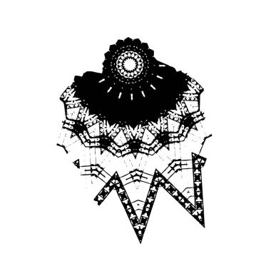 Beyaz arka planda siyah fırça darbesi 