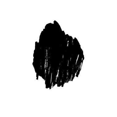 Beyaz arka planda siyah fırça darbesi 