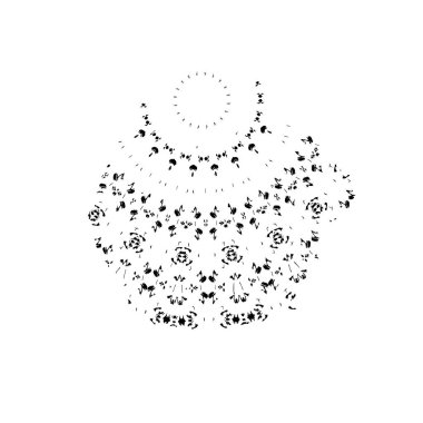 Beyaz arka planda siyah fırça darbesi 