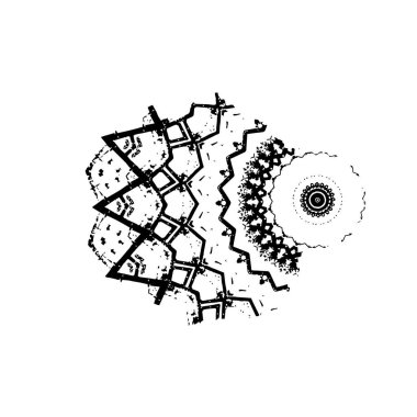 Beyaz arka planda siyah fırça darbesi 