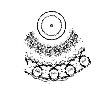 Beyaz arka planda siyah fırça darbesi 