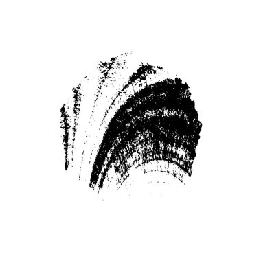 Beyaz arka planda siyah fırça darbesi 