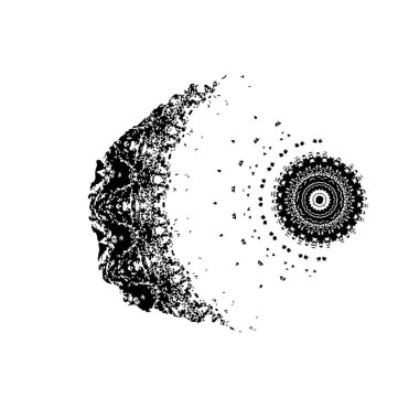 Beyaz arka planda siyah fırça darbesi 