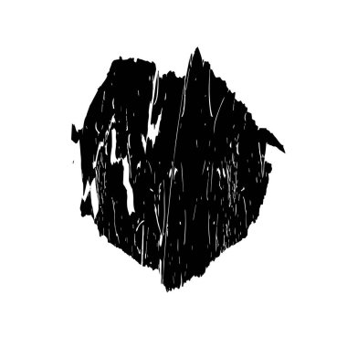 Beyaz arka planda siyah fırça darbesi 