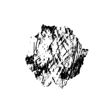 beyaz arkaplanda izole edilmiş siyah fırça darbesinin grunge dokusu 