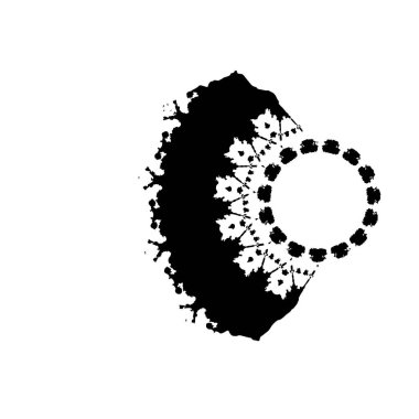 Beyaz arka planda siyah fırça darbesi 