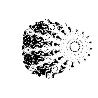 Beyaz arka planda siyah fırça darbesi 