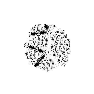 Beyaz arka planda siyah fırça darbesi 