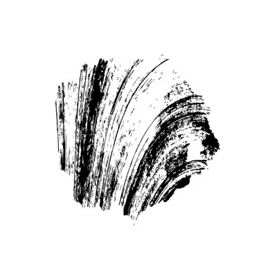 Beyaz arka planda siyah fırça darbesi 