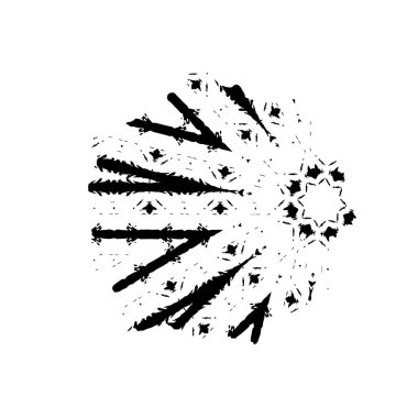 Beyaz arka planda siyah fırça darbesi 