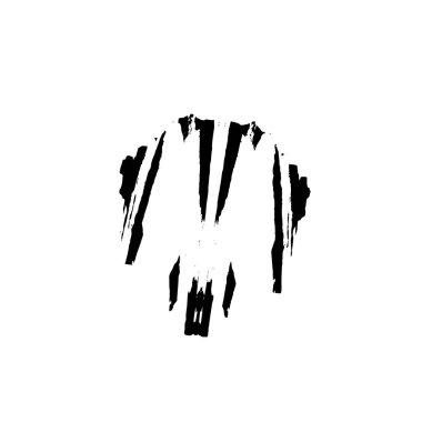 Beyaz arka planda siyah fırça darbesi 