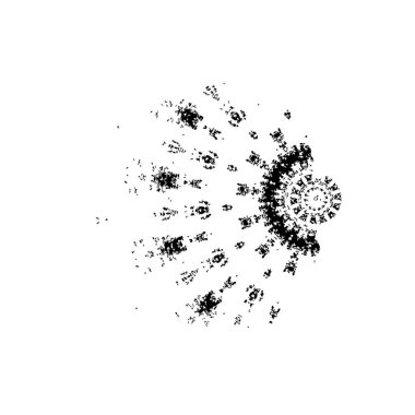 Beyaz arka planda siyah fırça darbesi 