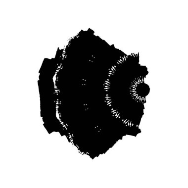 Beyaz arka planda siyah fırça darbesi 