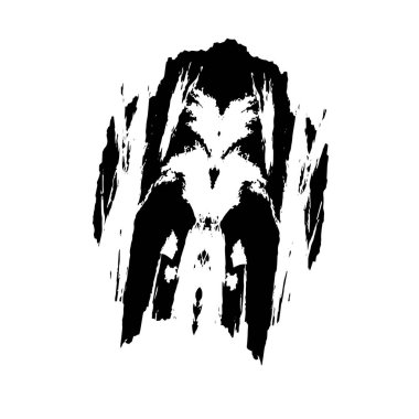 Beyaz arka planda siyah fırça darbesi 