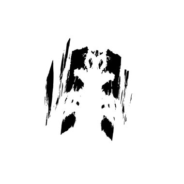 Beyaz arka planda siyah fırça darbesi 