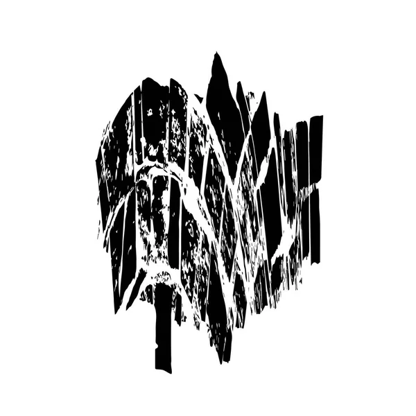 Beyaz arkaplanda soyut siyah dekoratif unsur. vektör illüstrasyonu.  