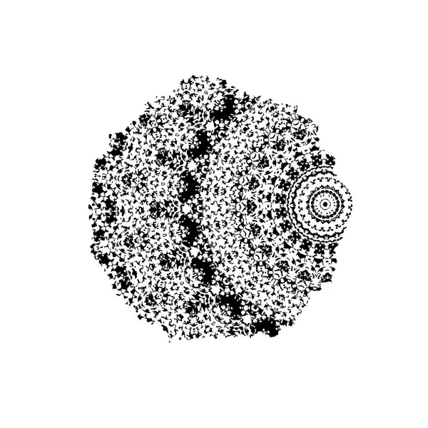 Beyaz arkaplanda soyut siyah dekoratif unsur. vektör illüstrasyonu.  