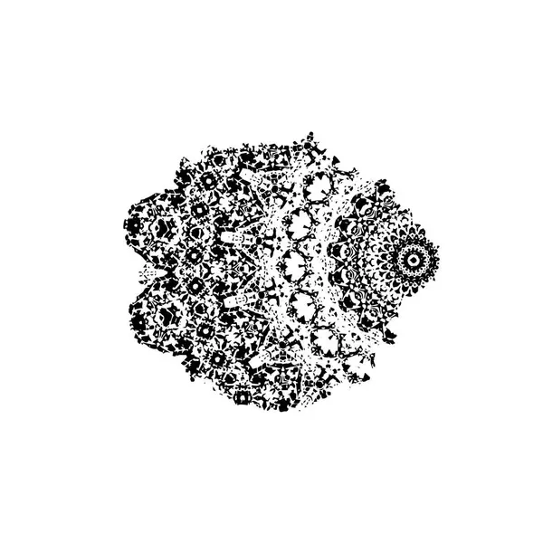 Beyaz arkaplanda soyut siyah dekoratif unsur. vektör illüstrasyonu.  