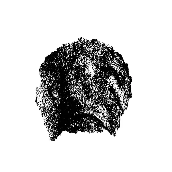 Abstrakter Grunge Schwarzer Fleck Auf Weißem Hintergrund Vektorillustration — Stockvektor