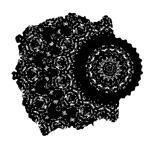 Beyaz arka planda siyah fırça darbesi 