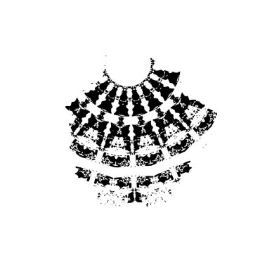 Beyaz arka planda siyah fırça darbesi 