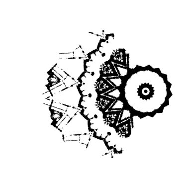 Yuvarlak kabile süsü, vektör illüstrasyon tasarımı