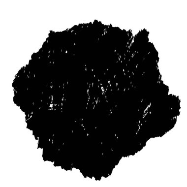 Beyaz arkaplanda soyut grunge siyah mürekkep lekesi