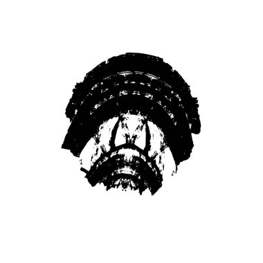 Beyaz arkaplanda grunge ögesi, soyut vektör çizimi