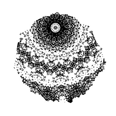 Abstract black and white vector background. Monochrome vintage surface with dirty pattern in cracks, spots, dots