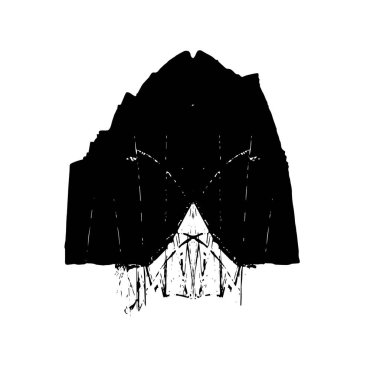 Abstract black and white vector background. Monochrome vintage surface with dirty pattern in cracks, spots, dots